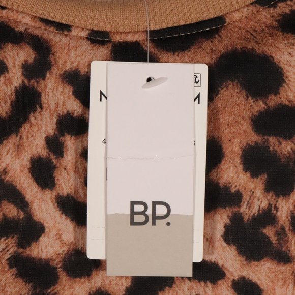 NWT BP Leopard Print Animal Mock Neck Sweatshirt Brown Sweater - Picture 9 of 10